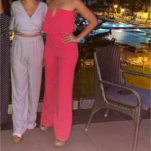 Lulus pink jumpsuit